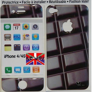 Protection résine adhésive "Chocolat" I-Phone 4 / 4S