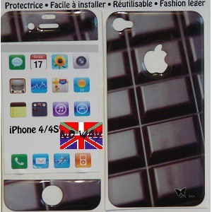 Protection résine adhésive "Chocolat" I-Phone 4 / 4S Protection résine adhésive "Chocolat" I-Phone 4 / 4S
