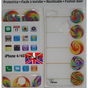 Protection résine adhésive "Sucette" I-Phone 4 / 4S Protection résine adhésive "Sucette" I-Phone 4 / 4S
