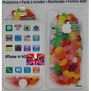 Protection résine adhésive "Bonbon" I-Phone 4 / 4S Protection résine adhésive "Bonbon" I-Phone 4 / 4S