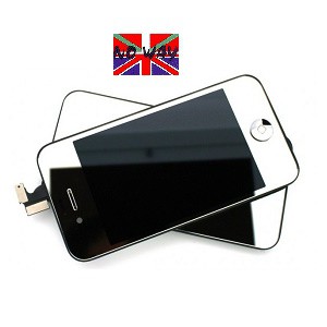 Ecran et vitre arrière d' I-Phone 4S Argent Ecran et vitre arrière d' I-Phone 4S Argent