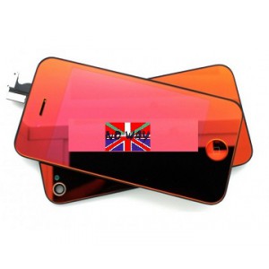 Ecran et vitre arrière I-Phone 4S miroir Rouge Ecran et vitre arrière I-Phone 4S miroir Rouge