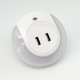 Adaptateur prise secteur vers double USB et veilleuse