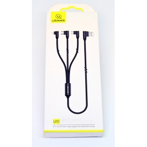 Câble data charge 3 en 1 USAMS U10 Câble data charge 3 en 1 USAMS U10