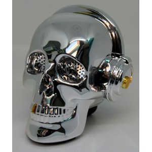 Enceinte Bluetooth Oneder Skull chrome Enceinte Bluetooth Oneder Skull chrome