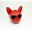 Enceinte Bluetooth tête Bulldog Rouge
