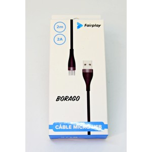 Câble data charge Micro USB Fairplay Borago 2 m