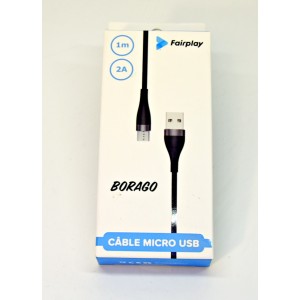 Câble data charge Micro USB Fairplay Borago 1 m